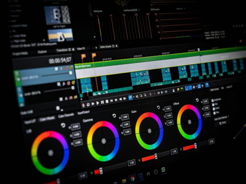 green and black audio mixer